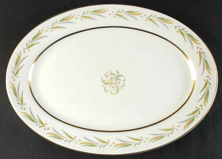 Autumn (Smooth Edge) 15" Oval Serving Platter by Royal Jackson-1