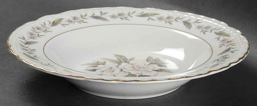 Fleur De Blanc Rim Soup Bowl by Royal Jackson-1