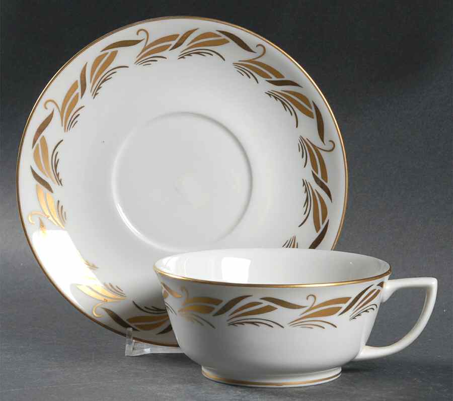 La Reine Footed Cup & Saucer Set by Royal Jackson-1