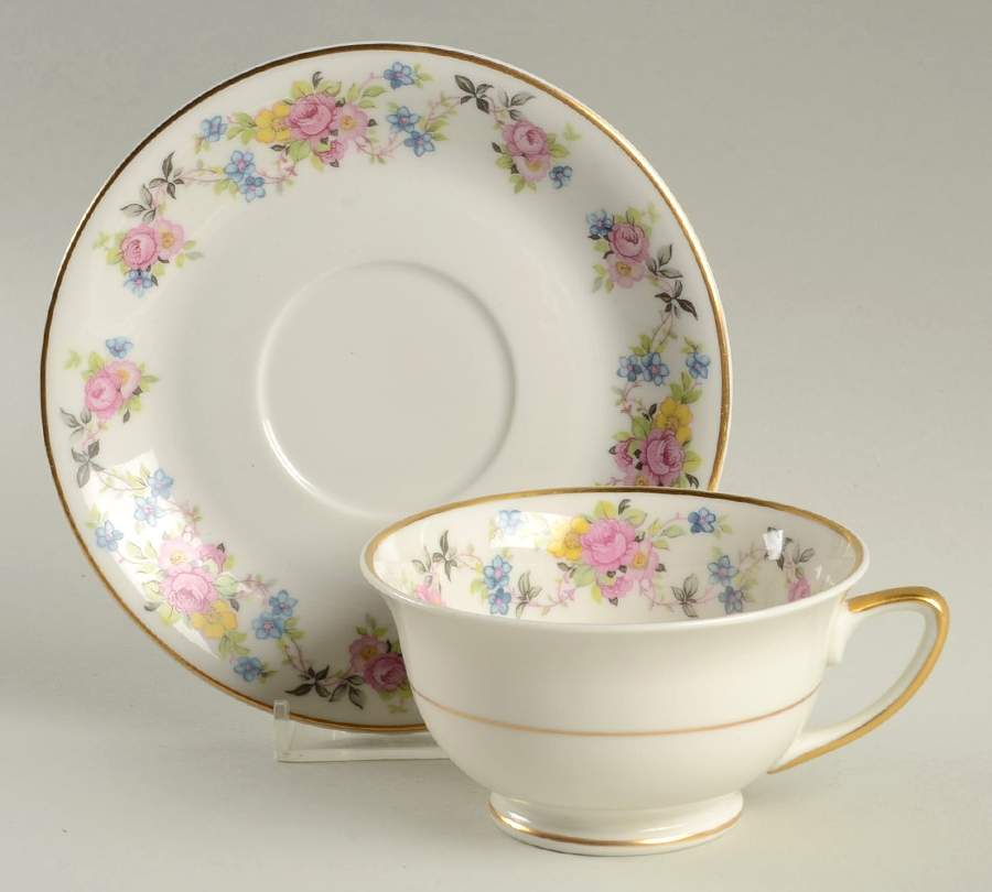 Linda Footed Cup & Saucer Set by Royal Jackson-1