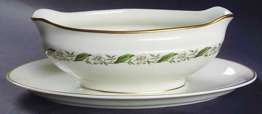 Magnolia Gravy Boat with Attached Underplate by Royal Jackson-1