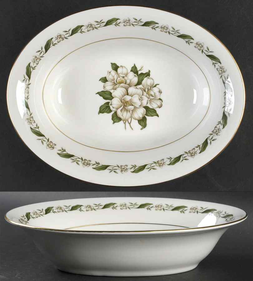 Magnolia 10" Oval Vegetable Bowl by Royal Jackson-1