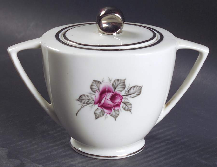 Normandy Rose Sugar Bowl & Lid by Royal Jackson-1