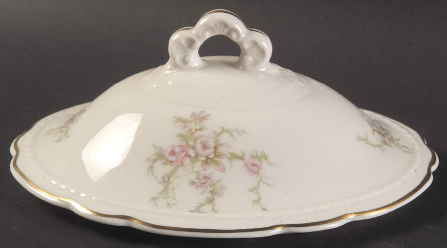 Sandra (Gold Trim) Lid for Oval Vegetable by Royal Jackson-1