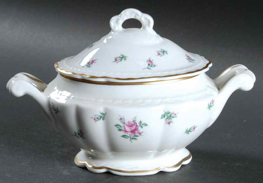 Trousseau Rose Sugar Bowl & Lid by Royal Jackson-1
