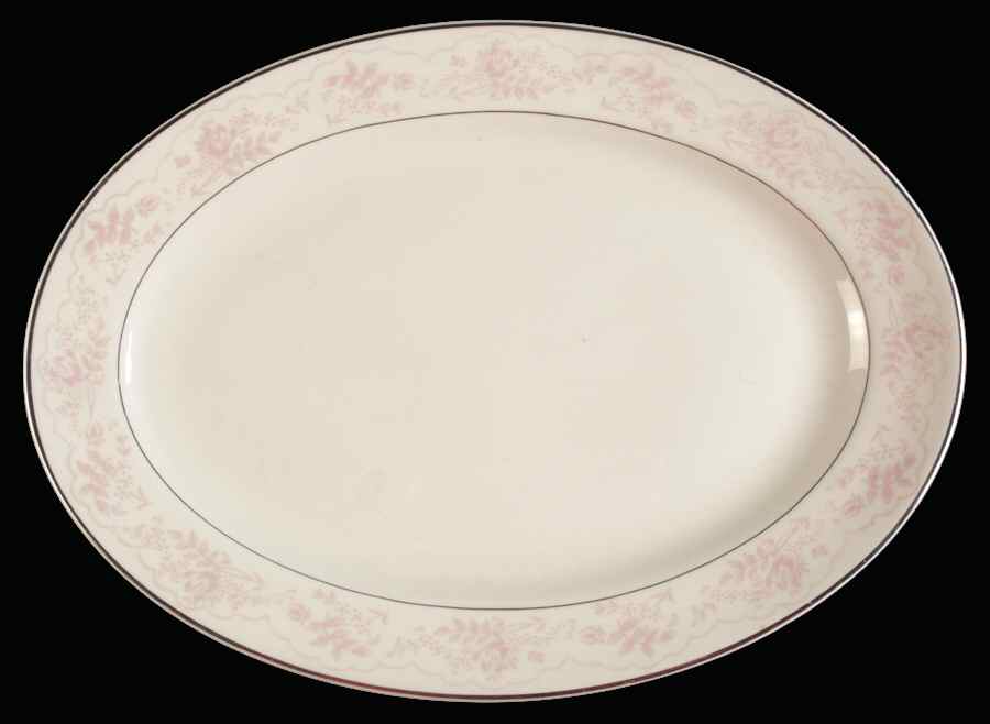Wedding Lace 15" Oval Serving Platter by Royal Jackson-1