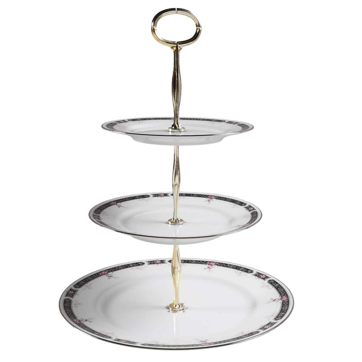 Midnight Mood 13 7/8"-14 1/4" 3-Tiered Serving Tray(DP,SP,BB) HC by Royal Prestige-1