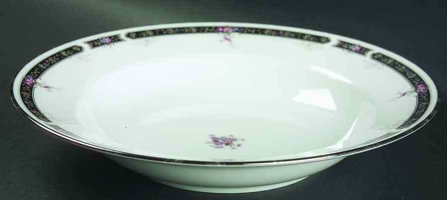 Midnight Mood Large Rim Soup Bowl by Royal Prestige-1