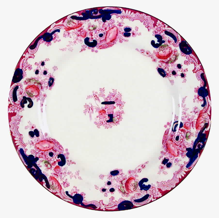 Arcadia Red and Blue (Smooth) Dinner Plate by Royal Staffordshire-1