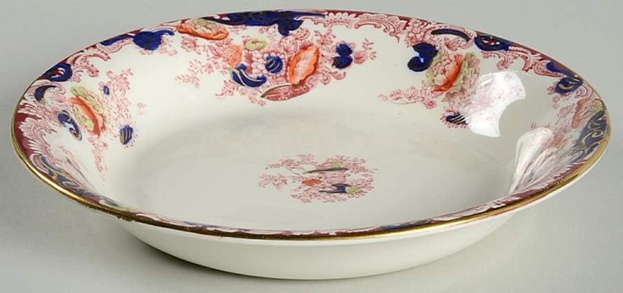 Arcadia Red and Blue (Smooth) Rim Soup Bowl by Royal Staffordshire-1