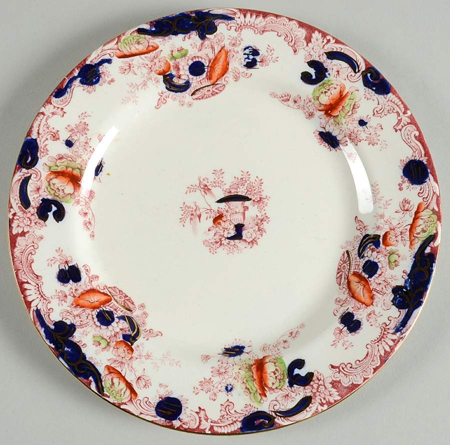 Arcadia Red and Blue (Smooth) Luncheon Plate by Royal Staffordshire-1