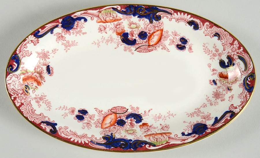 Arcadia Red and Blue (Smooth) Underplate for Gravy Boat by Royal Staffordshire-1