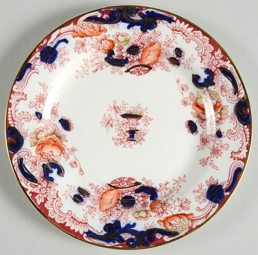 Arcadia Red and Blue (Smooth) Bread & Butter Plate by Royal Staffordshire-1