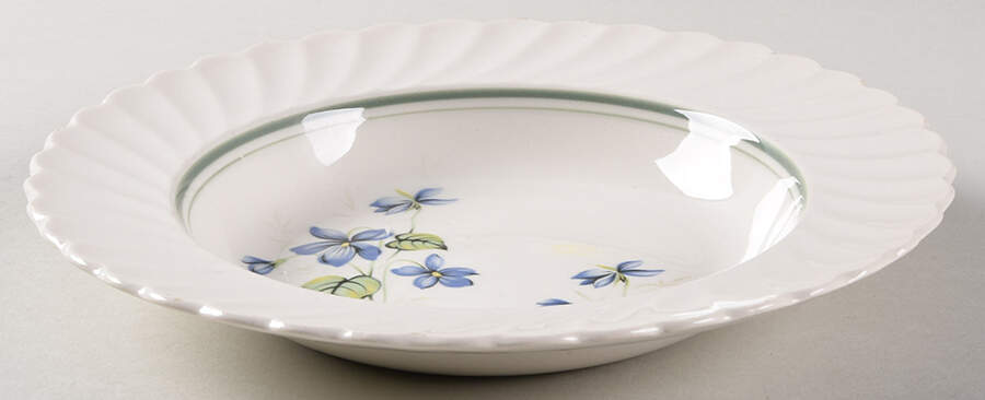 Blue Violets Rim Soup Bowl by Royal Staffordshire-1