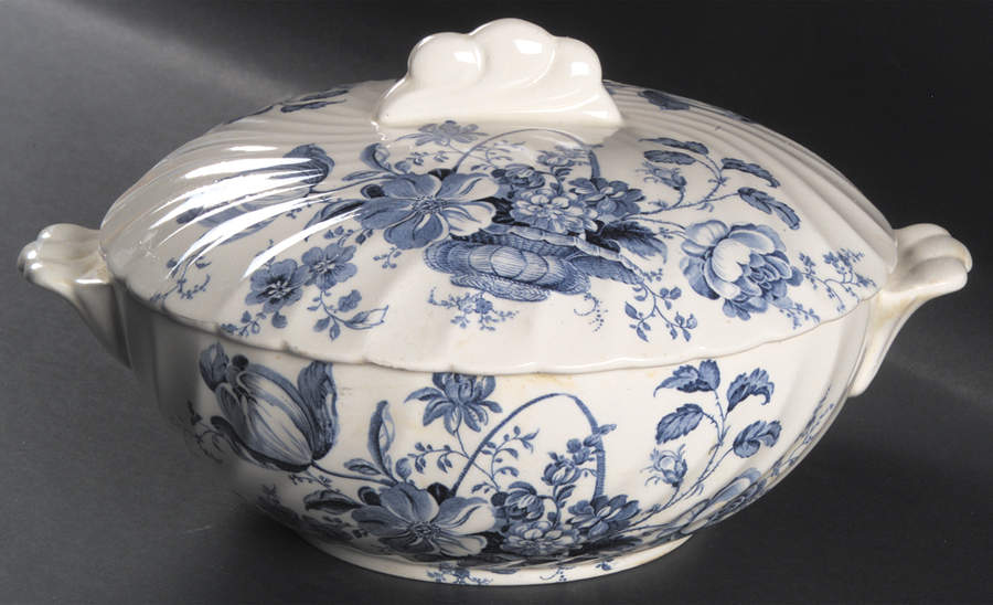 Charlotte Blue Round Covered Vegetable by Royal Staffordshire-1