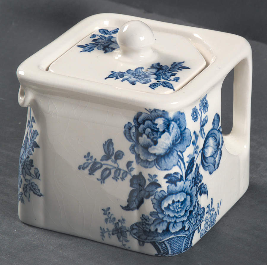 Charlotte Blue Individual Cube Teapot & Lid by Royal Staffordshire-1