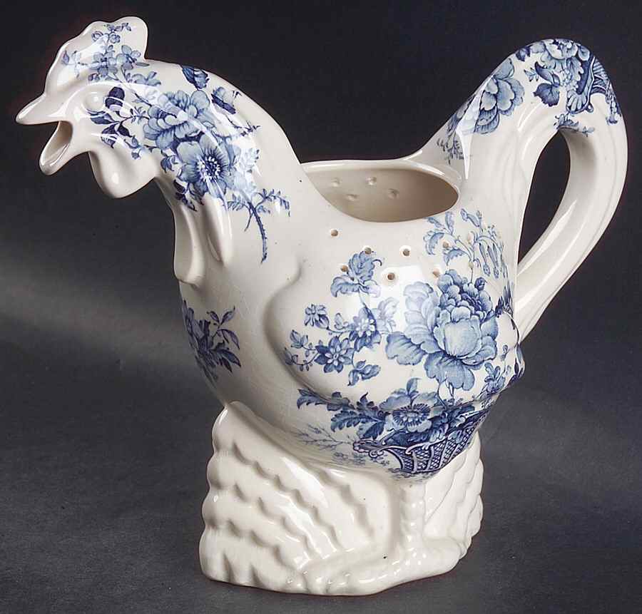 Charlotte Blue Rooster Pitcher by Royal Staffordshire-1