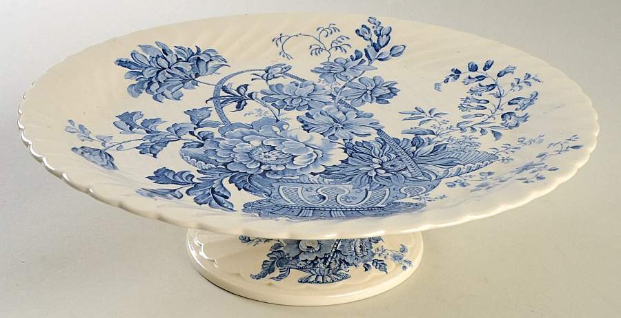 Charlotte Blue 10" Diameter Pedestal Cake Stand by Royal Staffordshire-1