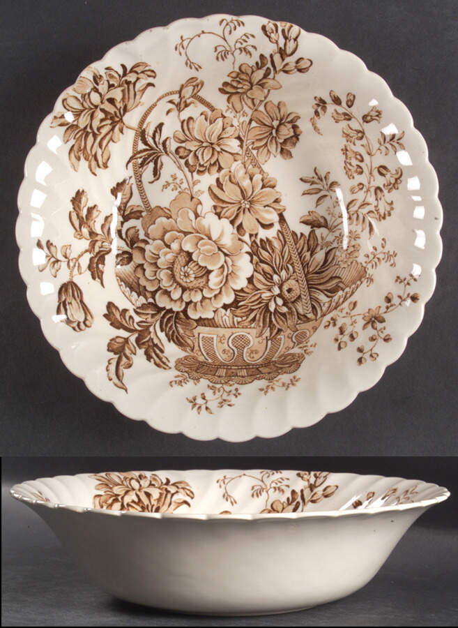Charlotte Brown 8" Round Vegetable Bowl by Royal Staffordshire-1
