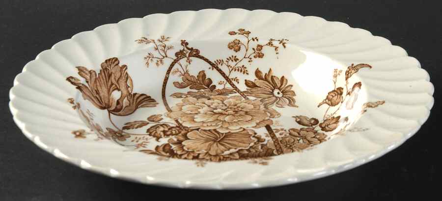 Charlotte Brown Rim Soup Bowl by Royal Staffordshire-1