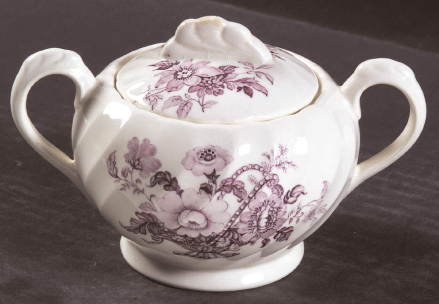 Charlotte Lavender Sugar Bowl & Lid by Royal Staffordshire-1