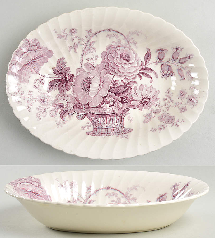 Charlotte Lavender 10" Oval Vegetable Bowl by Royal Staffordshire-1