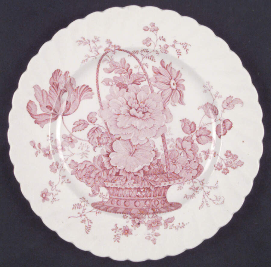 Charlotte Pink (Scalloped) Salad Plate by Royal Staffordshire-1