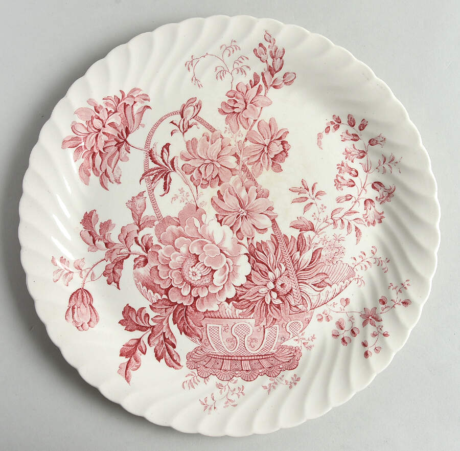 Charlotte Pink (Scalloped) Chop Plate (Round Platter) by Royal Staffordshire-1