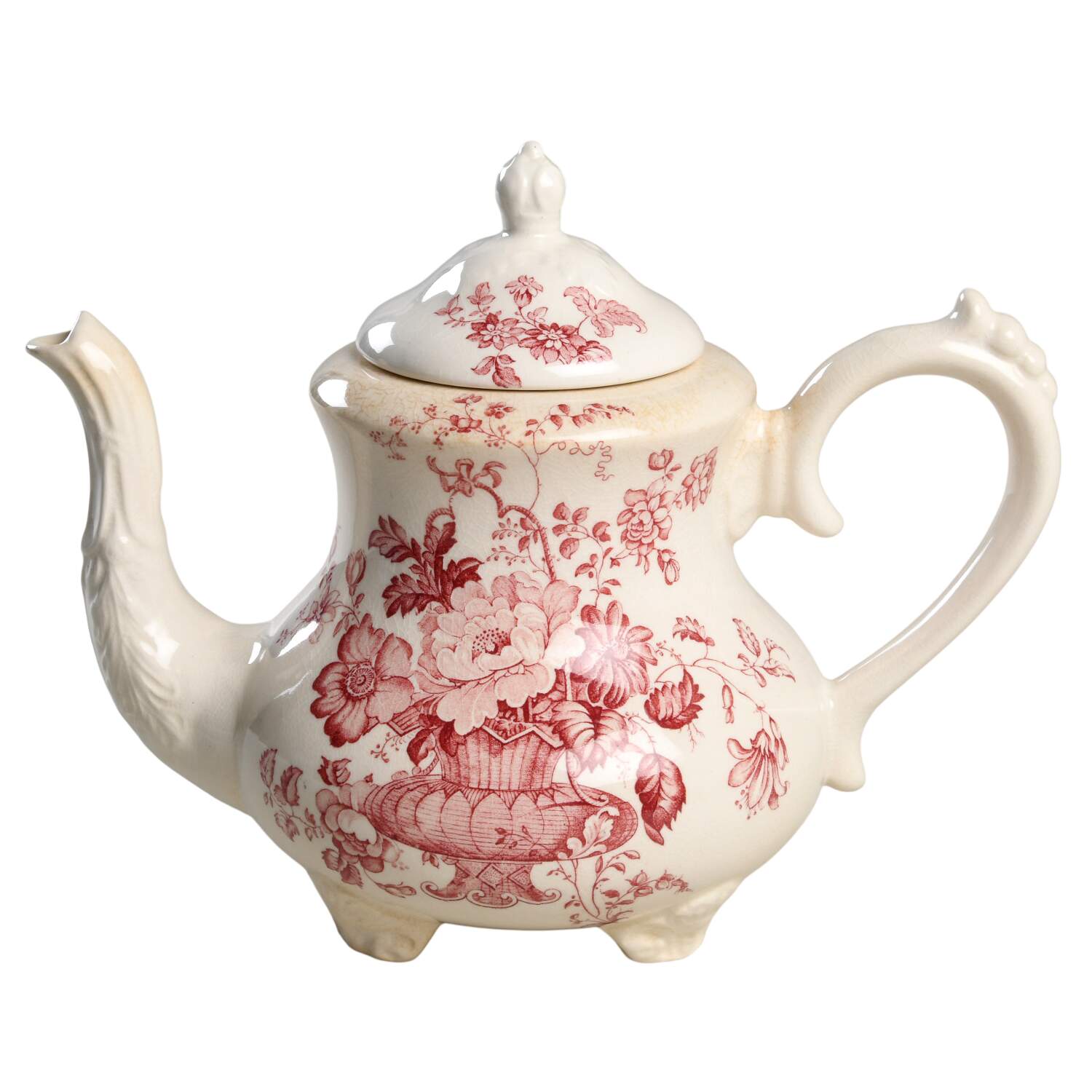 Charlotte Pink (Scalloped) Teapot & Lid by Royal Staffordshire-1