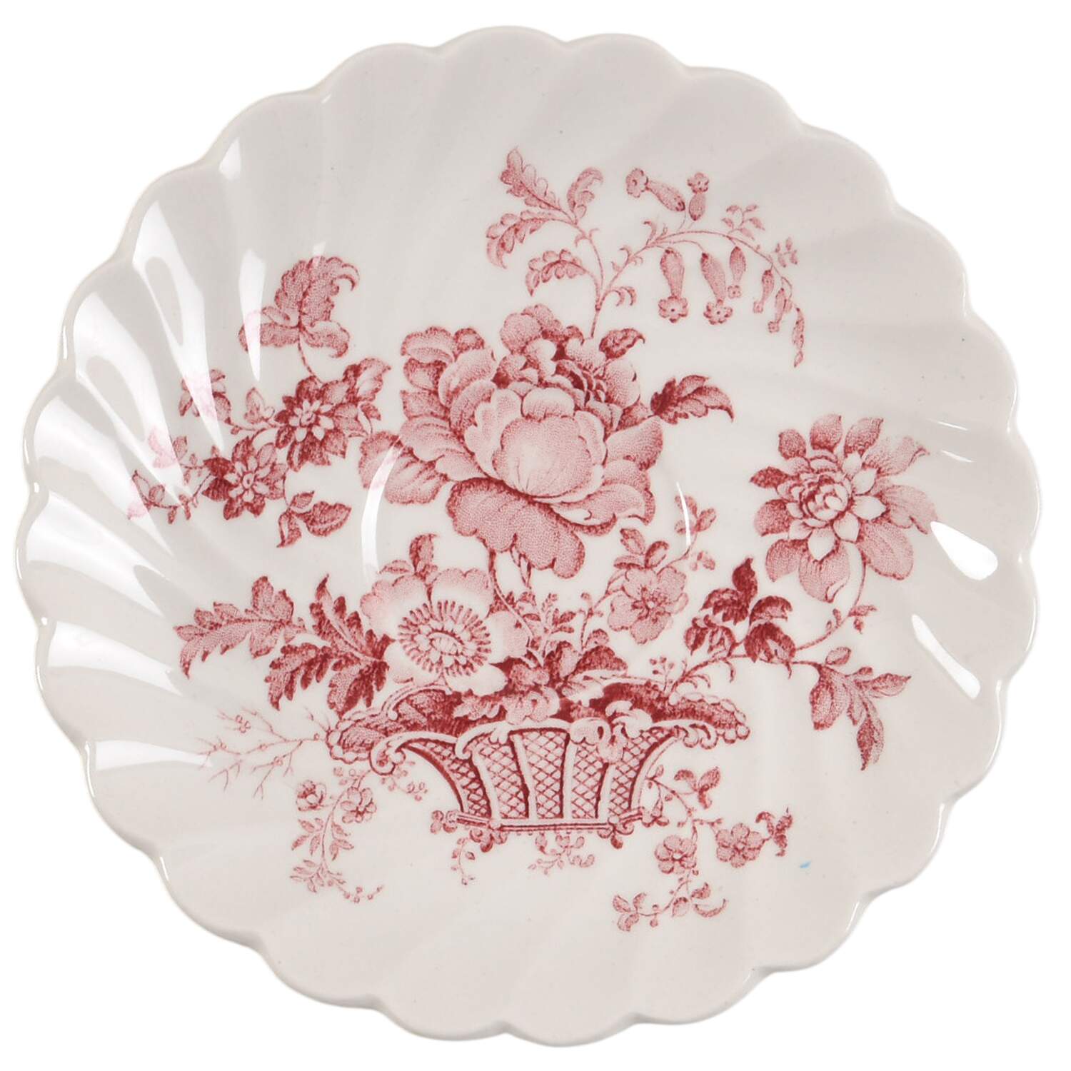 Charlotte Pink (Scalloped) Saucer by Royal Staffordshire-1