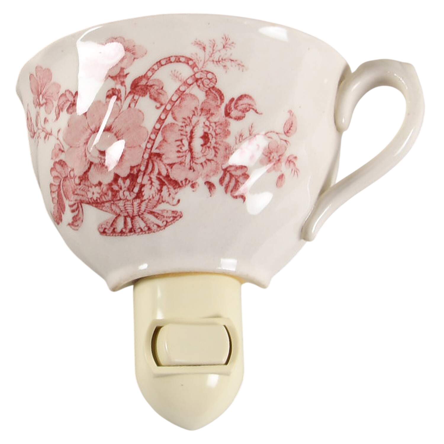Charlotte Pink (Scalloped) 1 5/8" + cup (H) Night Light/Cup HC by Royal Staffordshire-1