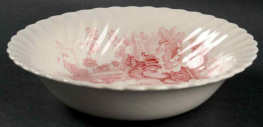 Charlotte Pink (Scalloped) 8" Round Vegetable Bowl by Royal Staffordshire-1