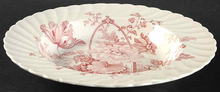 Charlotte Pink (Scalloped) Rim Soup Bowl by Royal Staffordshire-1