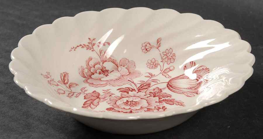 Charlotte Pink (Scalloped) Fruit/Dessert (Sauce) Bowl by Royal Staffordshire-1