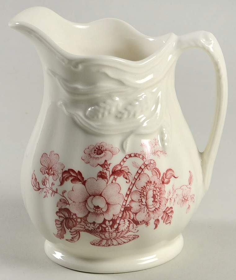 Charlotte Pink (Scalloped) Creamer by Royal Staffordshire-1