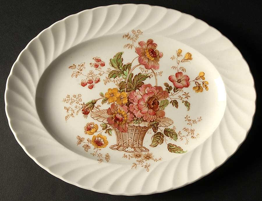 Chelsea Rose Multicolor 11" Oval Serving Platter by Royal Staffordshire-1