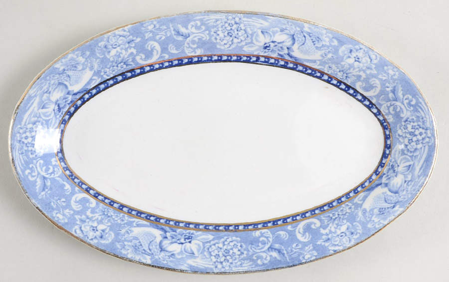 Davenport Blue (Gold Trim) Relish by Royal Staffordshire-1