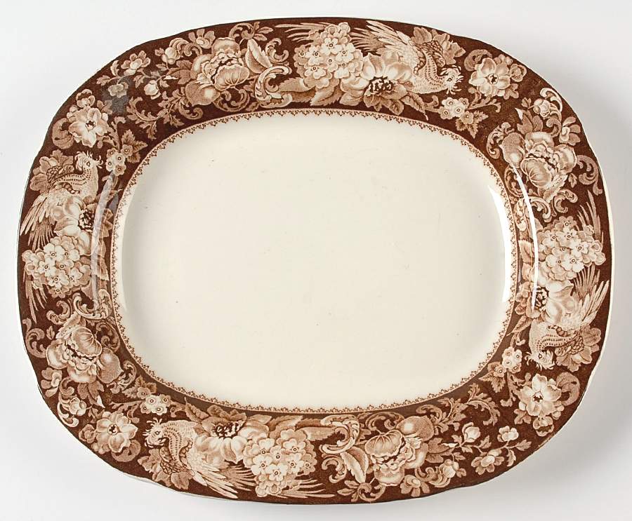 Davenport Brown 11" Oval Serving Platter by Royal Staffordshire-1