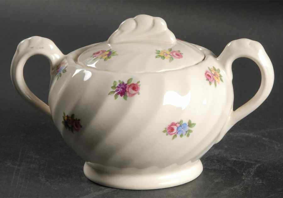 Devonshire (No Trim) Sugar Bowl & Lid by Royal Staffordshire-1