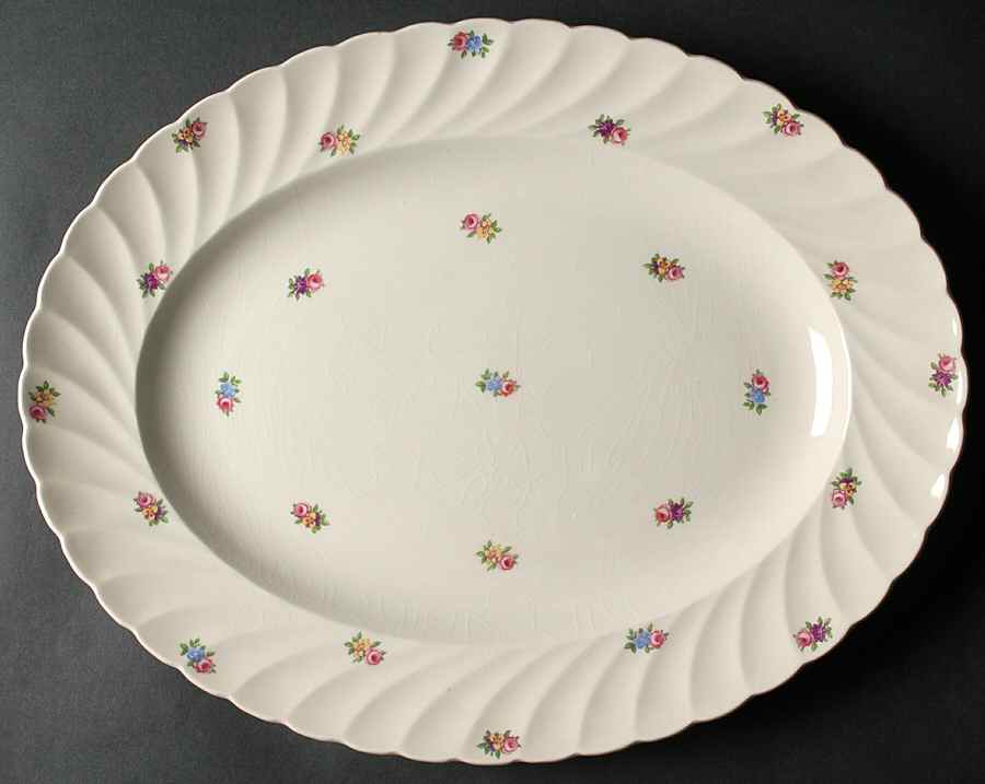 Devonshire (No Trim) 15" Oval Serving Platter by Royal Staffordshire-1