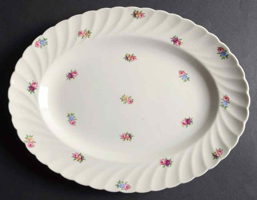 Devonshire (No Trim) 12" Oval Serving Platter by Royal Staffordshire-1