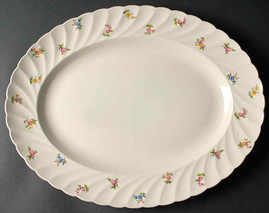 Dimity (No Trim) 15" Oval Serving Platter by Royal Staffordshire-1