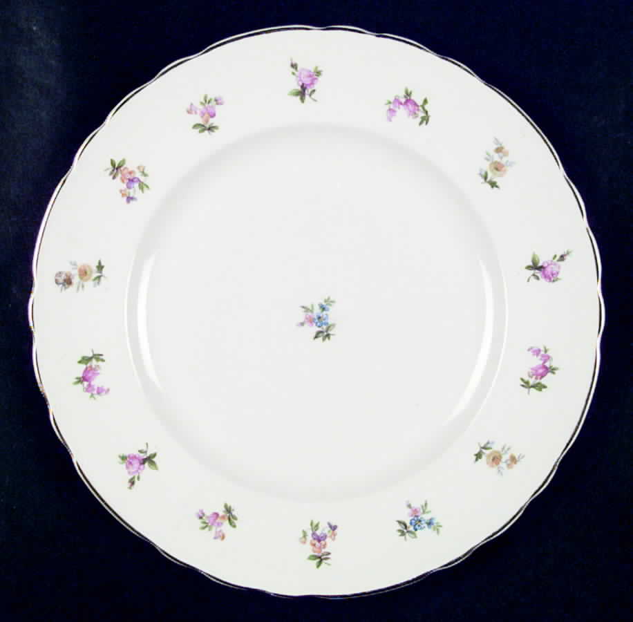 Dimity (Gold Trim) Dinner Plate by Royal Staffordshire-1