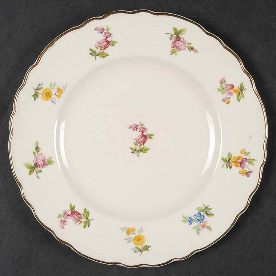 Dimity (Gold Trim) Bread & Butter Plate by Royal Staffordshire-1