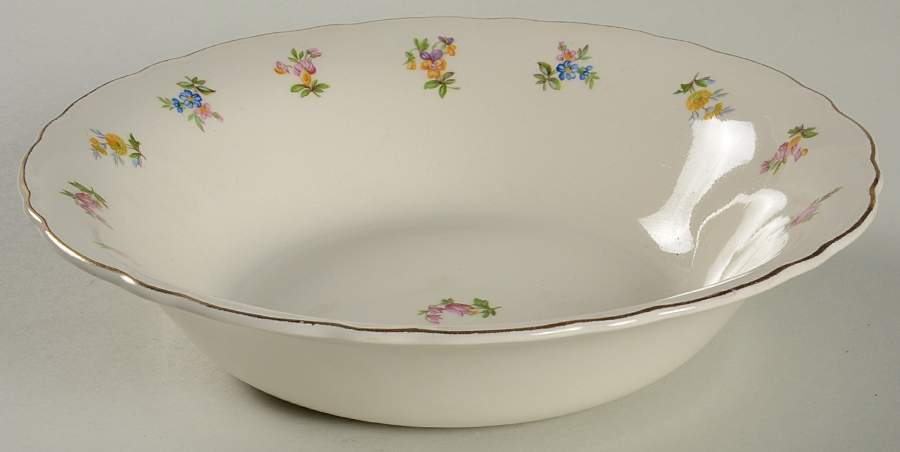 Dimity (Gold Trim) 8" Round Vegetable Bowl by Royal Staffordshire-1