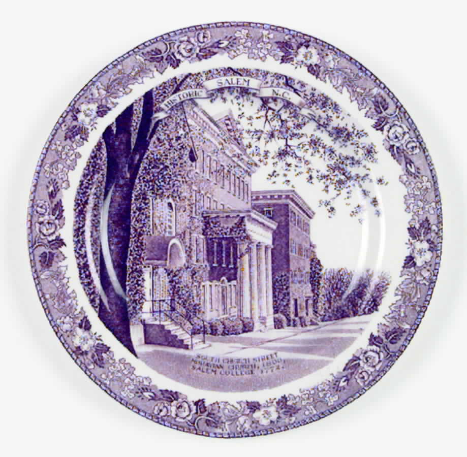 Historic Salem Plum (Rope Band) Dessert/Pie Plate by Royal Staffordshire-1
