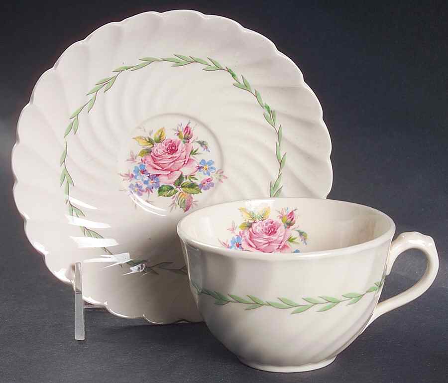Janice Flat Cup & Saucer Set by Royal Staffordshire-1