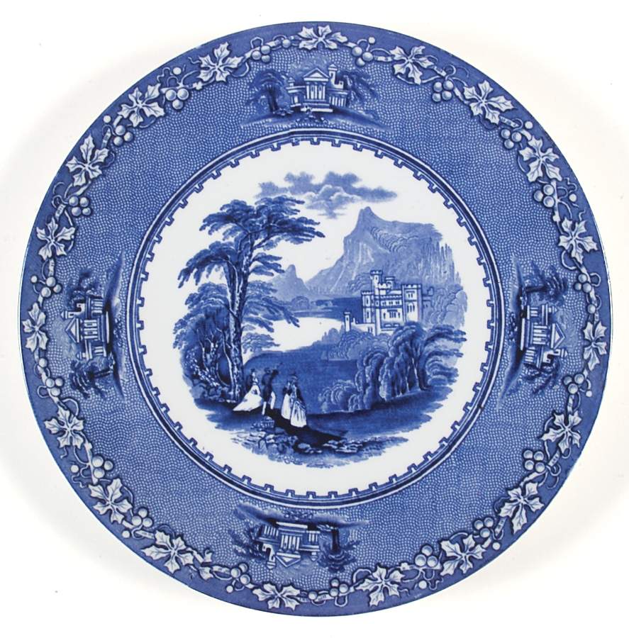 Jenny Lind Blue Cake Plate by Royal Staffordshire-1