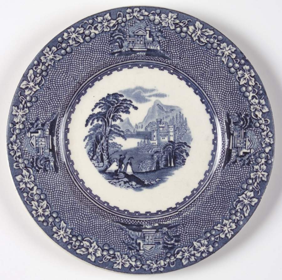 Jenny Lind Blue Bread & Butter Plate by Royal Staffordshire-1