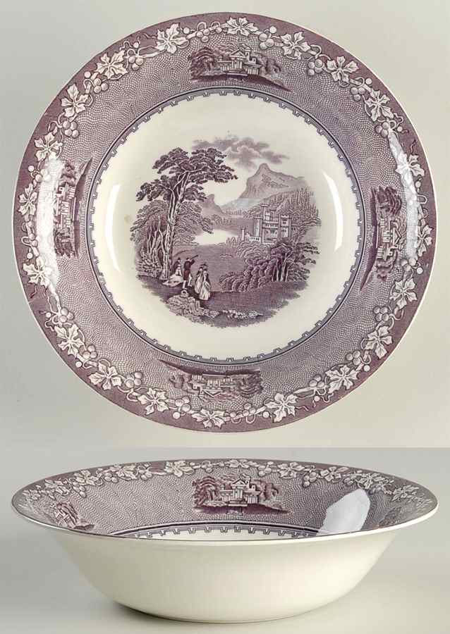 Jenny Lind Lavender (Round) 8" Round Vegetable Bowl by Royal Staffordshire-1